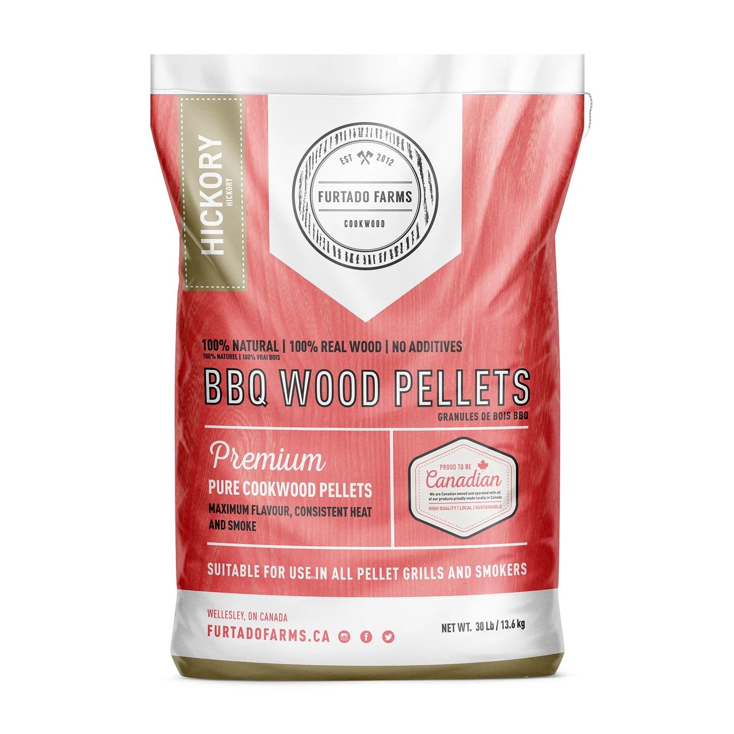 Furtado Farms BBQ pellets, 20 lb