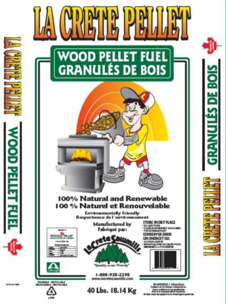 La Crete softwood heating pellets, 40 lb